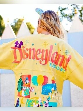 Disney Yellow Graphic Disneyland Resort Pullover